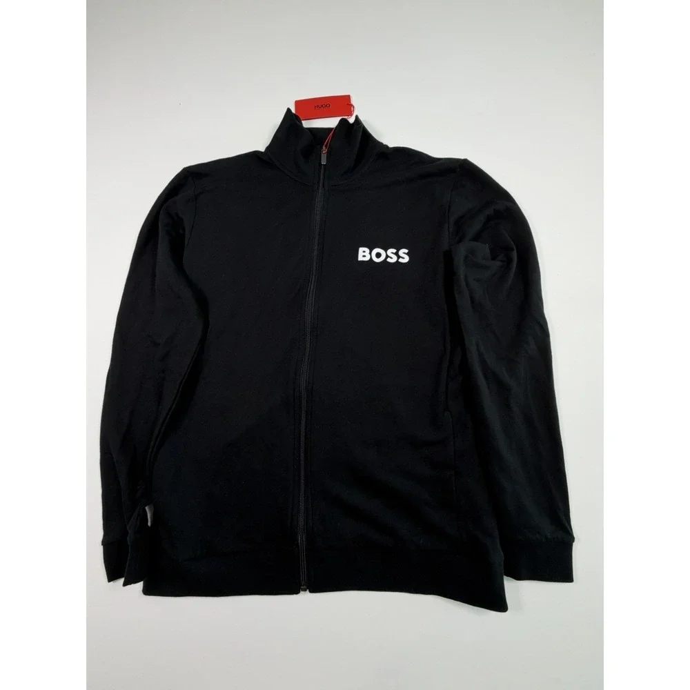 Hugo Boss Men's Ease Track Jacket Zip-Up Black Size Small